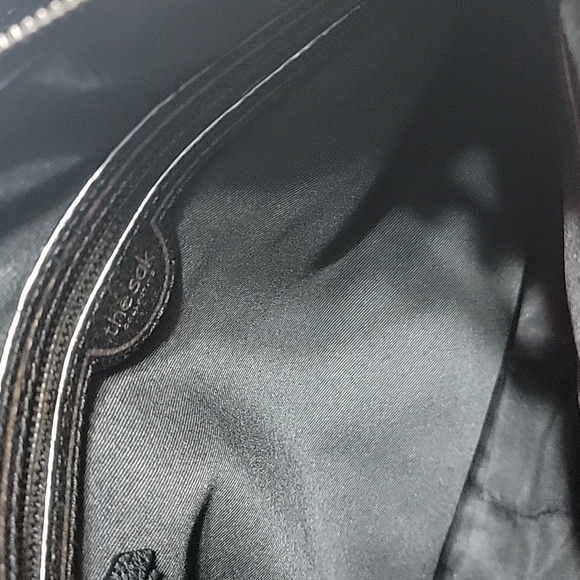 NWT THE SAK Collective Arriba Jungle Leather Tote Bag Black Cheetah Paint Look - Picture 10 of 12